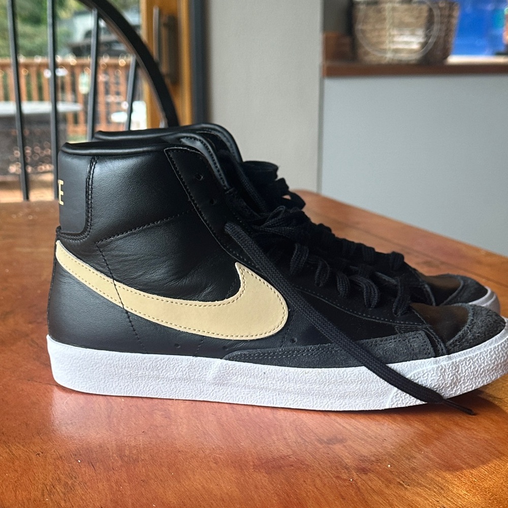 Nike Black and Tan High-Top Sneakers